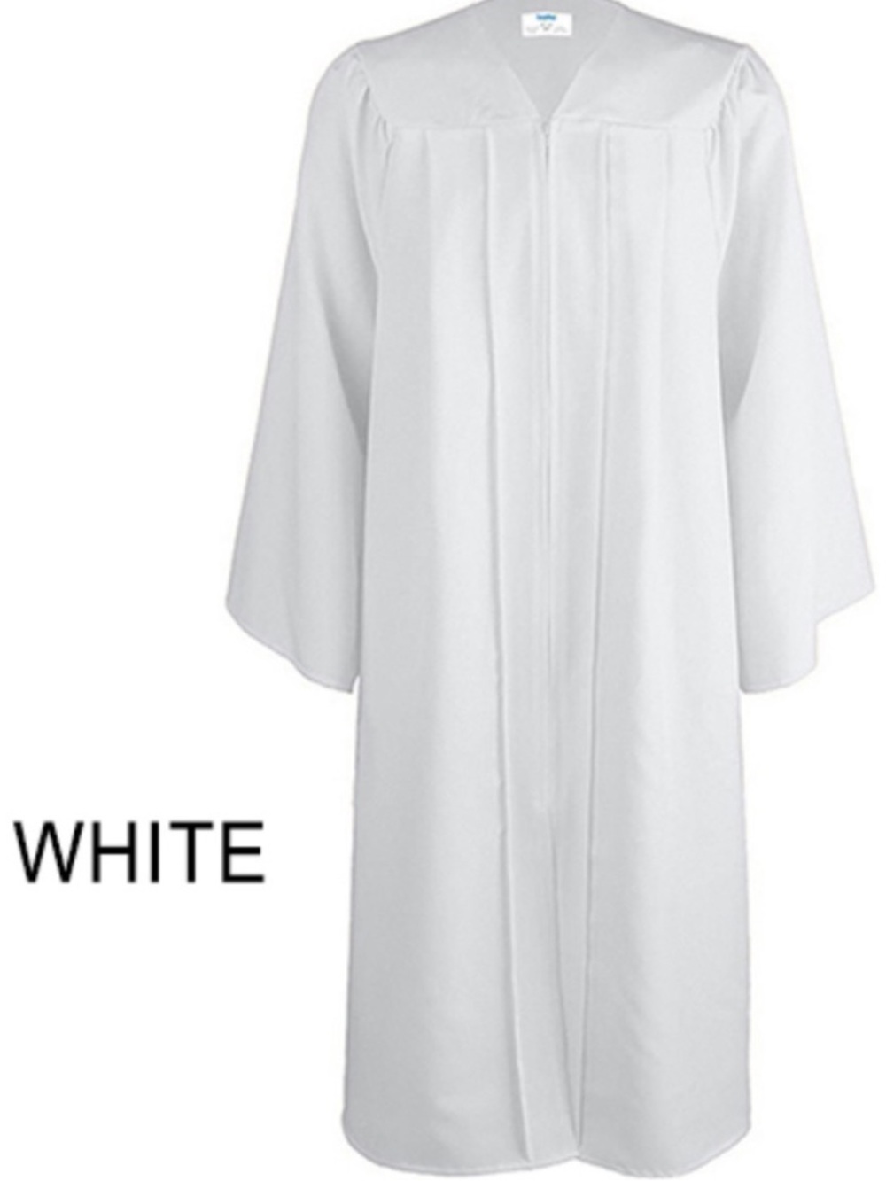 Men's White Graduation Gown - Classic Academic Robe